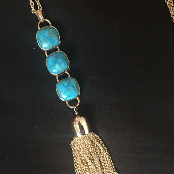 Ava Rose Hudson Necklace (Gold and Turquoise) - Picture 3 of 5